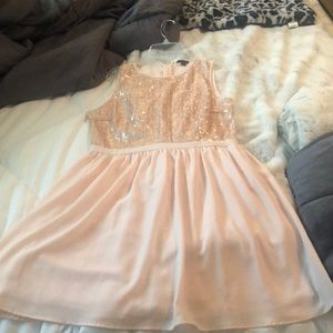 Sequin Pale Pink Dress